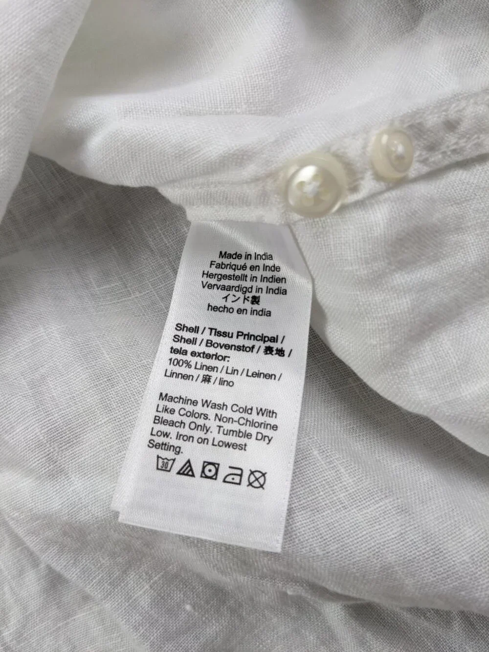 NWT J Crew Baird McNutt Shirt Irish Linen S/S Button White Mens Medium Tall MT